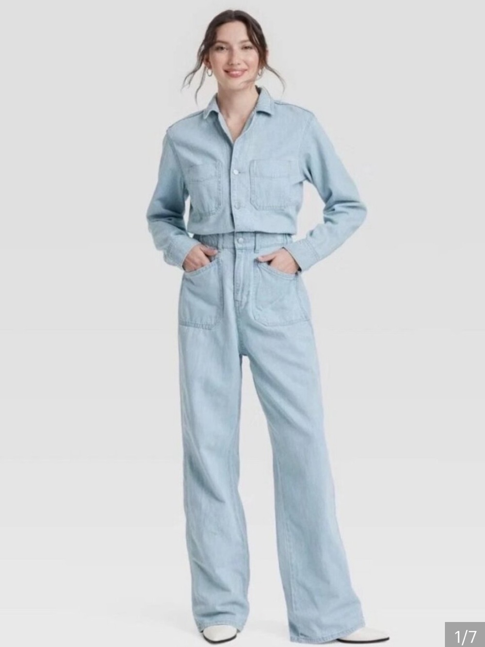 Universal Thread Light Blue High-Rise Wide Leg Jeans
